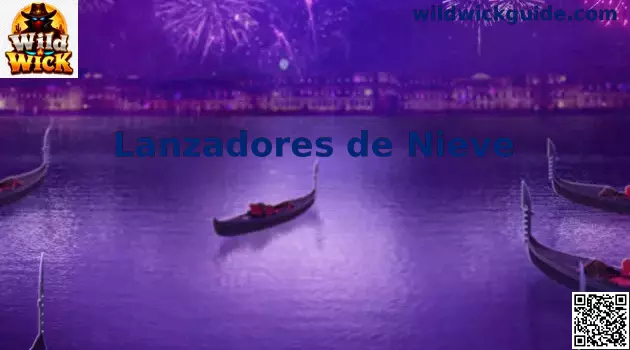 Escena principal de Lanzadores de Nieve con ambiente invernal competitivo