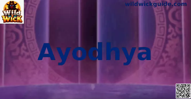 Templo sagrado de Ayodhya y representaciones de la tradición del Ramayana