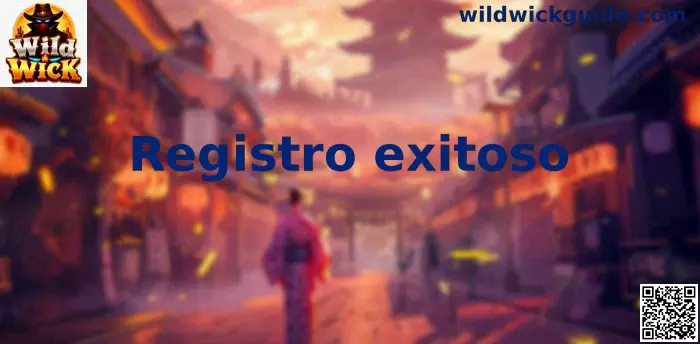 Ilustración de registro exitoso en Wild Wick